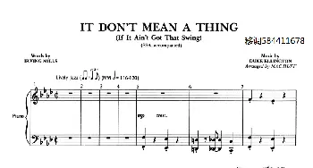 It Don't Mean a Thing合唱谱_歌曲简谱_词曲: