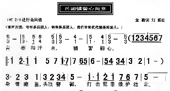 兵团辅警心向党_歌曲简谱_词曲:金璐 刘娜