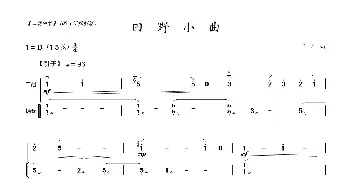 田野小曲_歌曲简谱_词曲: 王乙