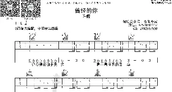 曾经的你_歌曲简谱_词曲: