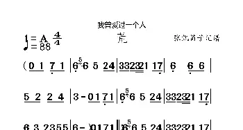我曾爱过一个人_歌曲简谱_词曲:刘涛 刘涛