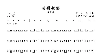 暗影刺客_歌曲简谱_词曲:周文人 侯俊杰