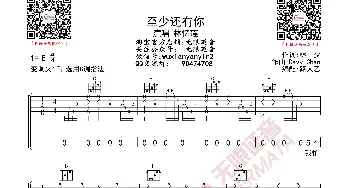 林忆莲 至少还有你 吉他谱_歌曲简谱_词曲: