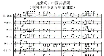 光荣啊中国共青团_歌曲简谱_词曲: