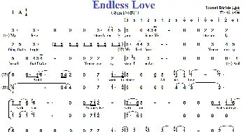 Endless Love_歌曲简谱_词曲:Lionel Richie Lionel Richie