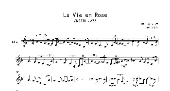 49-21-La Vie en Rose -Bb- 五线谱_歌曲简谱_词曲: