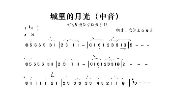 《城里的月光》_歌曲简谱_词曲: 虚怀若谷音乐