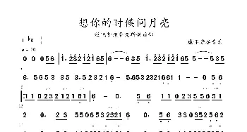 想你的时候问月亮_歌曲简谱_词曲: