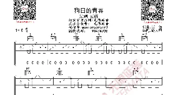 贰佰 狗日的青春 吉他谱_歌曲简谱_词曲: