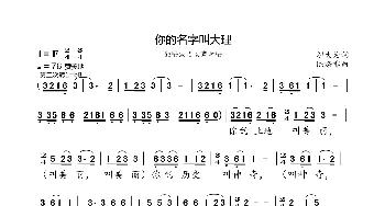 你的名字叫大理_歌曲简谱_词曲:邬大为 陈涤非