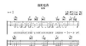 洛阳牡丹_歌曲简谱_词曲:田华 田华