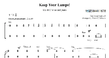 Keep Your Lamp合唱简谱_歌曲简谱_词曲: