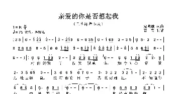 《亲爱的你是否想起我》三步踩舞曲版_歌曲简谱_词曲:党明毅 党明毅