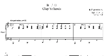 拍手歌 Clap Yo hands合唱谱_歌曲简谱_词曲: