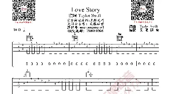 Taylor Swift - Love Story 弹唱谱 原版吉他谱_歌曲简谱_词曲: