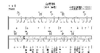 白桦林_歌曲简谱_词曲:朴树 朴树