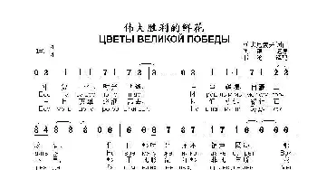 伟大胜利的鲜花ЦВЕТЫ ВЕЛИКОЙ ПОБЕДЫ_歌曲简谱_词曲:阿·杰尼索夫 词曲