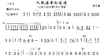 9人民海军向前进(上低号Ⅲ分谱)军乐_歌曲简谱_词曲: 魏群