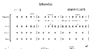 Ipharadisi合唱简谱_歌曲简谱_词曲: