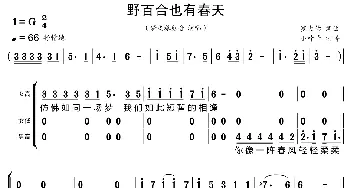 野百合也有春天_歌曲简谱_词曲:罗大佑 罗大佑