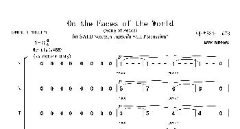 On the Faces of the World混声四部合唱谱_歌曲简谱_词曲: