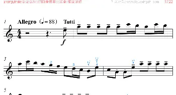 A小调协奏曲第一乐章 [大字]_歌曲简谱_词曲: 维瓦尔迪