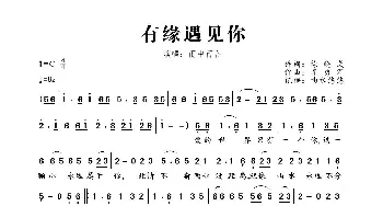 有缘遇见你_歌曲简谱_词曲:徐晓岚 李勇军