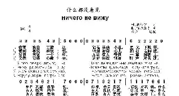 什么都没看见Hичего не вижу_歌曲简谱_词曲:列.奥沙宁 奥.菲尔茨曼