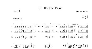 El Condor Pasa_歌曲简谱_词曲: