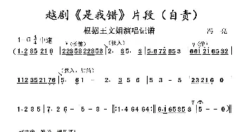 自责_歌曲简谱_词曲: 冯亮