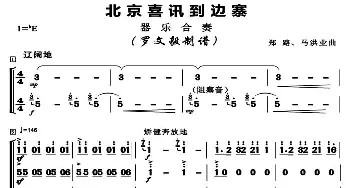 北京喜讯到边寨_歌曲简谱_词曲: 郑路/马洪业