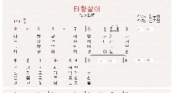 [朝韩]타향살이_歌曲简谱_词曲:金能仁 翻译：郑学哲 宋牧人