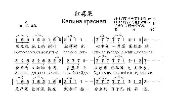 红莓果Калина красная_歌曲简谱_词曲:维亚切斯拉夫.克利缅科夫 维亚切斯拉夫.克利缅科夫 米哈伊尔.舒夫京斯基