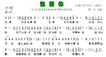 我要你_歌曲简谱_词曲:樊冲 樊冲