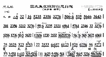 望儿楼·窦太贞在昭阳自思自想_歌曲简谱_词曲:暂无 恒流星制谱