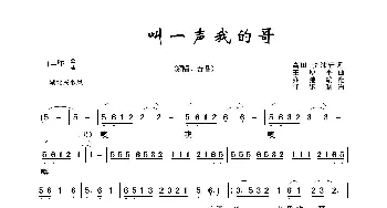 叫一声我的哥_歌曲简谱_词曲:高田 贺沛轩 王原平曲 亦弛