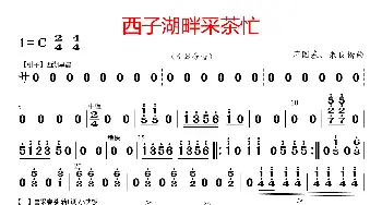 西子湖畔采茶忙_歌曲简谱_词曲: 蒋国基