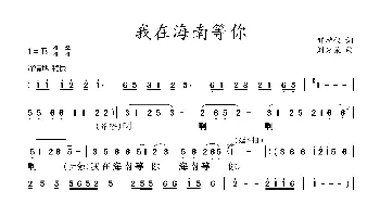 我在海南等你_歌曲简谱_词曲:邢增仪 刘光荣