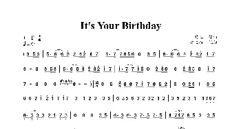 It's Your Birthday_歌曲简谱_词曲: 鹰王