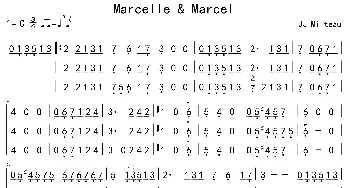 Marcelle & Marcel - C 调_歌曲简谱_词曲: