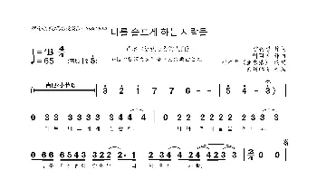 [韩]나를 슬프게 하는 사람들_歌曲简谱_词曲:걍흔경 어검참