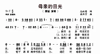 母亲的目光_歌曲简谱_词曲:马林海 乐汉宁