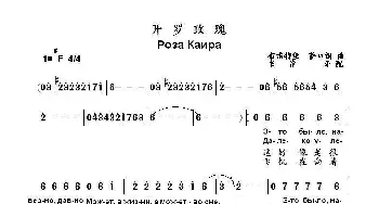 开罗玫瑰роза каира_歌曲简谱_词曲:布雷特堡 萨申 词曲