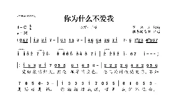 你为什么不爱我_歌曲简谱_词曲:崔伟立 崔伟立