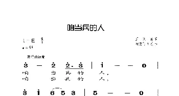 咱当兵的人_歌曲简谱_词曲:王晓岭 臧云飞、刘斌