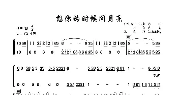 想你的时候问月亮(修正版)_歌曲简谱_词曲:一只舟 党名毅 一只舟