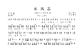 东风志_歌曲简谱_词曲:择荇 银临