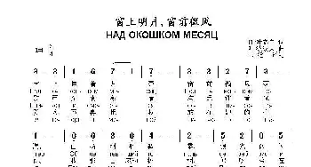 窗上明月，窗前微风НАД ОКОШКОМ МЕСЯЦ_歌曲简谱_词曲:谢.叶赛宁 叶.波波夫