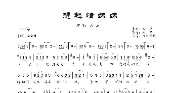 想起情妹妹_歌曲简谱_词曲:孟静 孟静