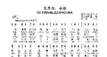 莫悲伤，姑娘Не плачь девчонка_歌曲简谱_词曲:В.哈里托诺夫 В.沙英斯基